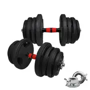 50kg - 45cm Dumbell Bar Weight Set - Rubber Coated Weight Plate