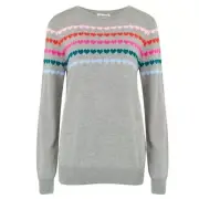 Brighton Sweater Womens Plus 24 NWT Sugarhill Rainbow Drops Heart Pull Over