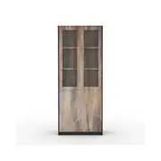 Modern Furniture KELLEN 2 Door Display Unit 80cm - Warm Oak