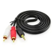 3.5mm to 2RCA Male Adapter Sound Cable Y Splitter Cable AUXs Cord for Speaker