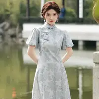 在飛比找蝦皮購物優惠-旗袍 旗袍改良 旗袍洋裝 新中式改良旗袍日常中國風復古氣質洋