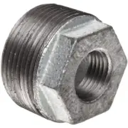 Anvil 8700130753, Malleable Iron Pipe Fitting, Hex Bushing, 1" NPT Male x 3/8"