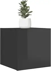 Wall Mounted TV Cabinets, 4 Piece High Gloss Grey Entertainment Units, Space Saving Media Storage for Living Room