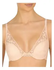 [Natori] Cherry Blossom Convertible-to-Racerback Lace Plunge Bra in Cameo Rose
