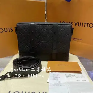 Fashion ღ二手精品 LV 路易威登 TRUNK M57726 黑色壓紋 男士郵差包 肩背包 斜背包 現貨實拍