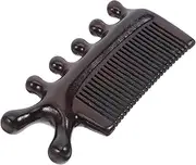 SECFOU Sandalwood Five-tooth Massage Comb Scalp Multifunctional Scalp Comb Curly Spa Hair Fine Massage Massager Wooden Facial Tools Head Scratcher Head Spa Sandalwood Light