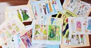40 pages of Small PAPR DOLLS & Costumes, from magazines_most are about 6x8,uncut