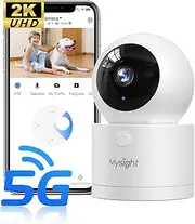 [5G & 2.4G] 2K Pan/Tilt Security Cameras for Home Security Indoor, AI Voice Change for 2-Way Talk, Motion Detection, 24/7 SD Recording/Cloud Storage, Baby Monitor/dog/Pet Camera with Phone App