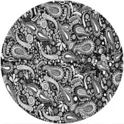 Slipmat Scratch Pad Felt for any 12" Turntable LP DJ Record Player PAISLEY BK-WH