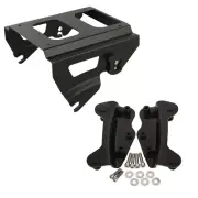 Black Detachable Solo Mounting Rack W/ Docking Fit For Harley Road King 09-13