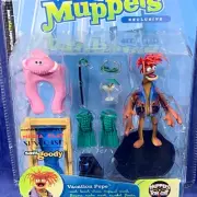 Muppets Tonight VACATION PEPE PRAWN Figure PALISADES Series 5 - PINK FLOATIE EXC