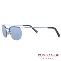 在飛比找momo購物網優惠-【Romeo Gigli】義大利品牌金屬上框造型太陽眼鏡(藍