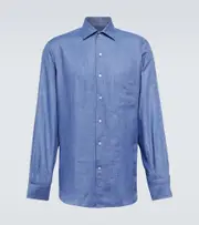 [Loro Piana] Loro Piana André linen shirt UK 16 blue