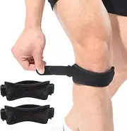 Patella Tendon Knee Strap 2 Pack, Knee Pain Relief Support Brace, JOMWEN Adjustable Brace for Jumpers Knee, Working Out, Weightlifting, Squats, Running, Tennis Basketball, Hiking