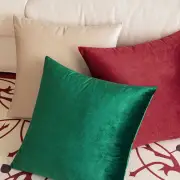 Square Christmas Velvet Pillowcase INS Style Cushion Cover Sofa/Bed