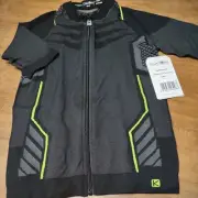 Funkier Bike Black & Neon Yellow Cycling Jersey Short Sleeve Shirt Size XS-S