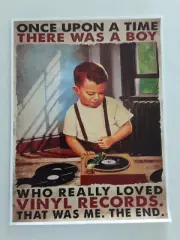 Once Upon A Time There Was A Boy Who Really Loved Vinyl Records Poster Reprint