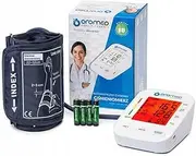 ORO-BP3 Digital Upper Arm Blood Pressure Monitor with Arrhythmia Detection Function, USB Power Supply, Large LCD Display, Stores 2 x 99 Last Measurement Results with Date and Time White