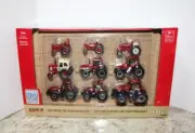 NIP Ertl 75th Anniversary Case IH DECADES OF PARTNERSHIP 9 pc Tractor Set 1/64
