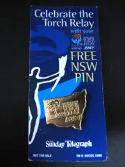 Celebrate Sydney 2000 Olympic Torch Relay Souvenir Badge / Hat Pin