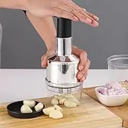 Kitchen Hand Slap Manual Chopper for Garlic | Quick Food Hand Dicer Chopper | Safe Slap Chopper | Chopper for Vegetables and Chillies | Vegetable Chopper Cutter Mincer