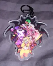 Vivziepop Hazbin Hotel Official Halloween Acrylic Keychain Lucifer, Sir Pentious