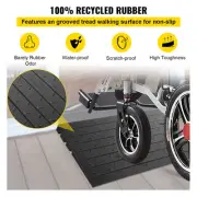 Rubber Threshold Ramp with 3 Cable Channels, 7.5 cm Rise, 1000 kg Capacity