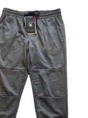 NWT $98 SPYDER PROWEB Active Tech Fleece Gray Jogger Sweatpants Mens SPM718