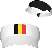 [Generic] National Emblem of Belgian Sun Visor Hats Belgium Sunscreen Visor Cap for Sport Beach Tennis Golf Running Hiking