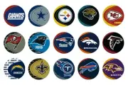 30 NFL Teams flat back button or pin badge cabochons embellishments magnets