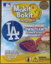 Los Angeles Dodgers Makit & Bakit Suncatcher Craft Kit Stained Glass Ornament