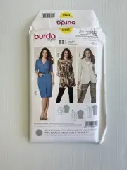 Burda Sewing Pattern 6945 Ladies Misses Dress Jacket Coat Size 18-30 Uncut