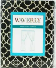 1 Waverly Lovely Lattice onyx black Panel Tieback 2 1/2" Rod 52x84