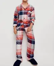 NEW PETER ALEXANDER MENS PLAID BAMBOO FLANNELETTE TOP + PANTS PJ SET M RRP$119