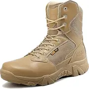 [CLSQLXYJZC] Men's Breathable Military Boots, Lightweight Waterproof High-top Rubber-soled Military Boots, for Outdoor Tactical Jungle Combat Men's Desert Boots