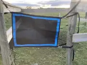 Ecotak yard/stable/gate/stall guard - Black & aqua Ecotak