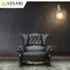 【ASSARI】法式費黛里單人座半牛皮沙發