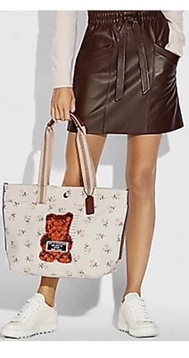 Coach VANDAL GUMMY BEAR Floral Canvas Tote - NEW WITH TAG