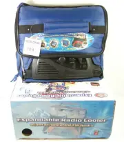 AM FM Radio Cooler Ice Chest 16 Can Expandable Picnic Tote Box NEW NOS