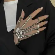 Skeleton Hand Ring Bangle Silver - One Size