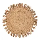 Hand-Braided Jute Placemats - Set of 6 |Round Table Mats for Dining & Kitchen...