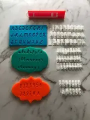 Script Cursive Font Custom Embossing Decorating Baking Fondant Stamp Small Size
