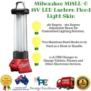 Milwaukee M18LL-0 18V LED Lantern Flood Light Skin with 2.1A USB Charger Torches