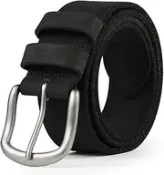 [BELTER] Mens Belts Full Grain Leather Belt Men Cowboy Casual Work for 34"-54" Waist Black & Brown