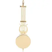 Clock Pendulum Parts Oval Metal Clock Pendulum Hotel Settings Vintage Design Clock Enthusiasts 30.50X9.00X0.30CM 1Pcs Golden