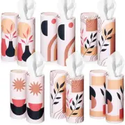 12 Pcs Boho Cylinder Car Tissue Holder Round Tissues Boxes for Car 7 x 2.6 In...