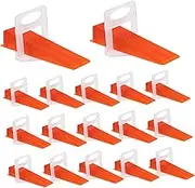CANIGHT 200pcs Tile Leveling Clips and Wedges Set Tile Installation Tools for Wall and Floor Tiling Durable Material Uniform Spacing Simplified Tiling