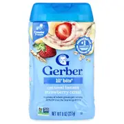 Gerber, Cereal for Baby, Grain & Grow, 8+ Months, Oatmeal Banana Strawberry, 8 oz (227 g)