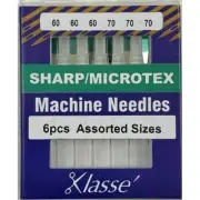 Klasse Sharp/Microtex Machine Needles 60/70 6pcs