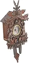 EXQUIMEUBLE Wooden Cuckoo Wall Clock with Pendulum Sturdy Retro Design for Bedroom and Living Room Decor No Battery Required Stylish Home Office Timepiece